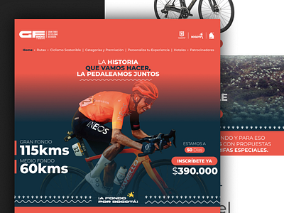 Landing para el Gran Fondo de Bogotá landingpage uxdesign webdesign