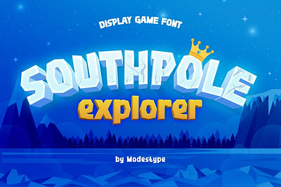 Southpole Explorer – Gaming Font branding cartoon children design display font font game gaming instagram kids kids book movie playful poster youtube