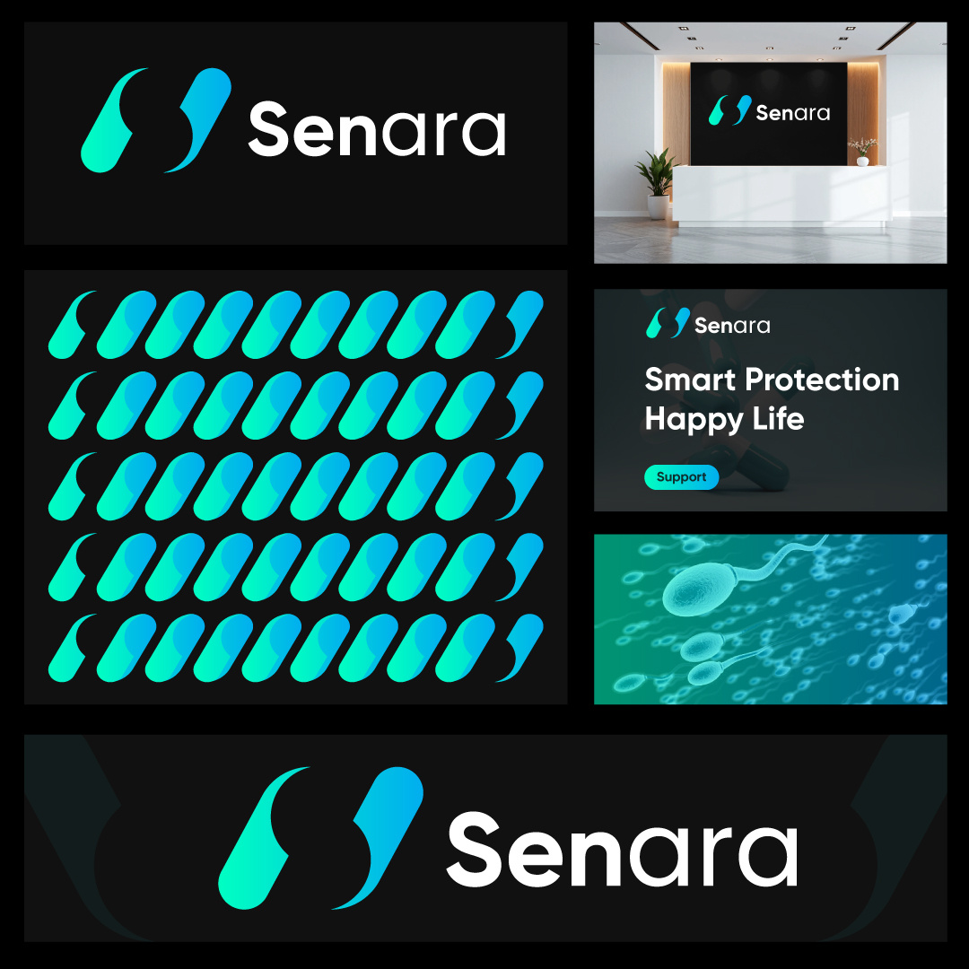 senara health care logo brand brand identity branding care logo drugs health health care initial letter logo letter mark logo logo design modern logo pill pill company pill logo s logo s logo design sex care sex drugs