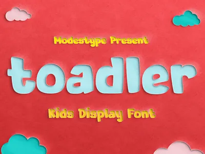 Toadler – Cartoon Font branding cartoon children design display font font funny gaming illustration kids kids book movie playful poster youtube