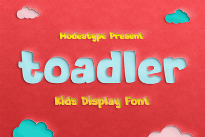 Toadler – Cartoon Font branding cartoon children design display font font funny gaming illustration kids kids book movie playful poster youtube