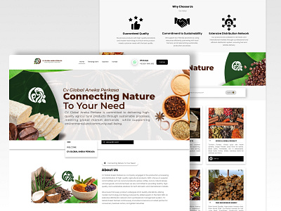 Global Aneka Perkasa - Agricultural Products Website branding graphic design ui