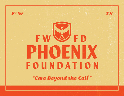 Phoenix Foundation brand and identity design firefighter logo logo design