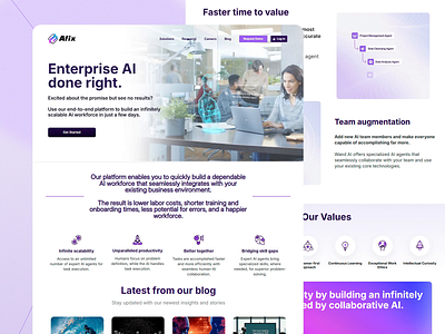 Afix AI Solutions ai ai design ai solutions ai workforce business solutions design enerprise ai platform productivity reduced labor cost scalable team argumentation ui ui design ux ux design uxui visual design web ui workforce automation