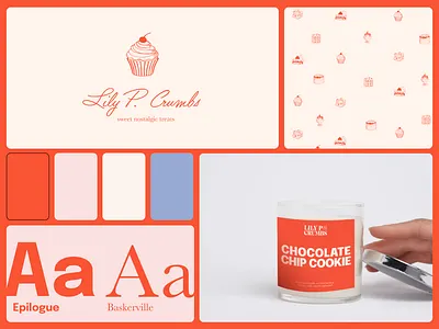 Lily P Crumbs Rebrand brand branding graphic design logo mood board motifs product design rebrand