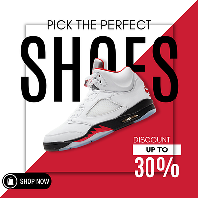 "Pick the Perfect Shoes – Up to 30% Off!" branding design flyer flyer design graphic design jordan shoes poster poster design shoe sale sneakers sportswear white sports shoes discount