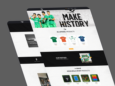 Company Profile RG Sport Wear company profile design ecommerce minimalist ui uiux website