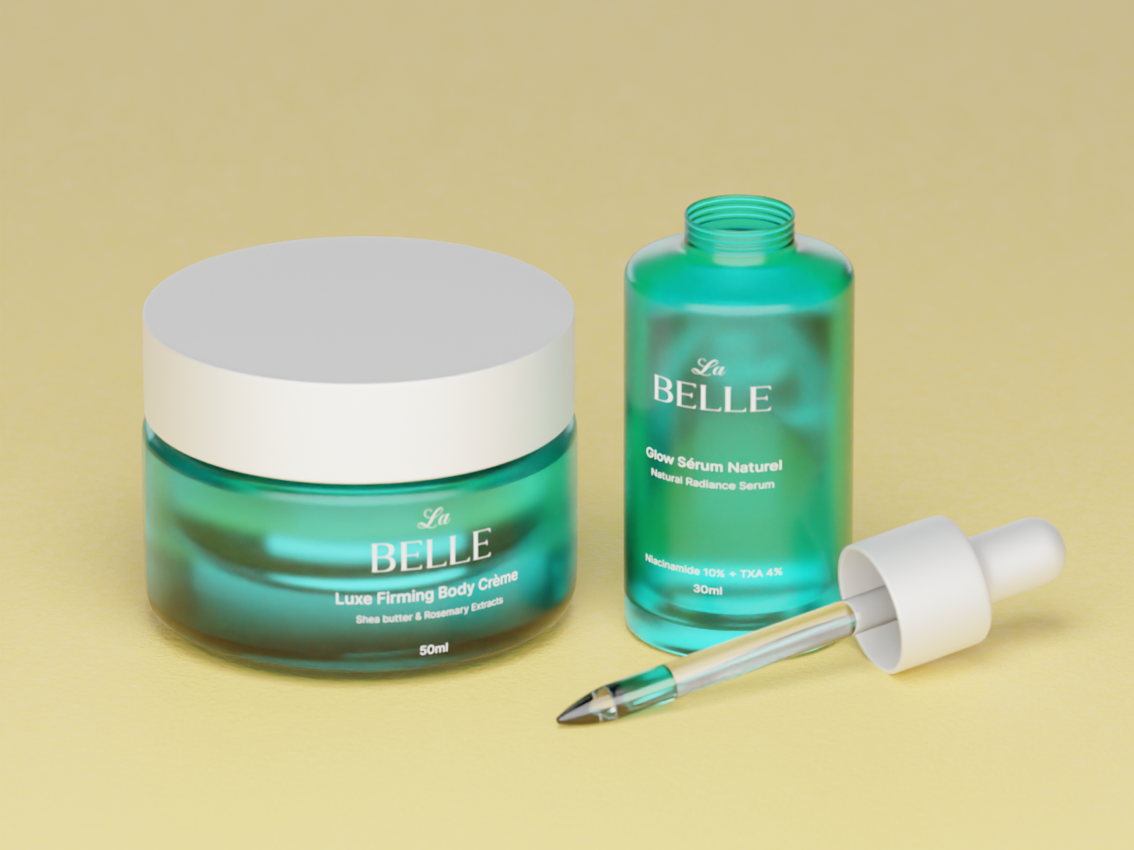 La Belle - Packaging aesthetic beauty bodycare brand design brand identity branding cosmetics haircare jar labels logo logotype makeup packaging pattern serum skincare sustainable typography wellness