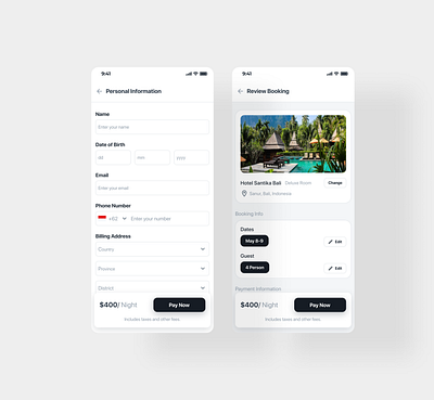 Booking Information 📅🏨 booking app branding clean design europe illustration indonesia designer logo neat payment ui uidesign ux