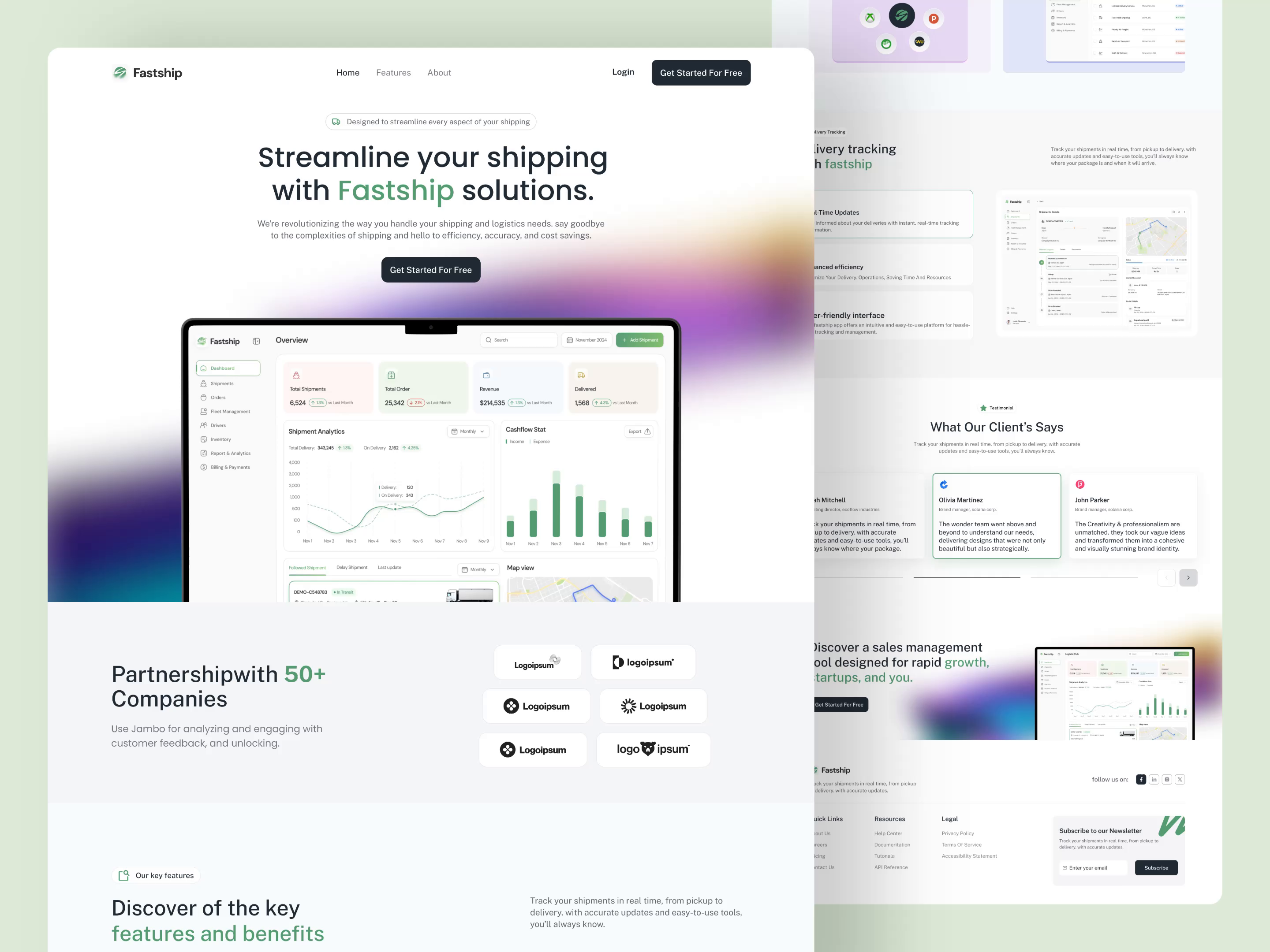 Example of Inventory - SaaS Landing Page Design