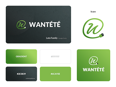 WANTÈTÈ Logo brand branding color schemes custom pattern design ffench web hosting graphic design hébergement web icons designer illustration illustrator ai iocn logo lato google fonts fmaily logo logotype photoshop psd print designer senior designer typo typography ui style guide ui ux designer web cable