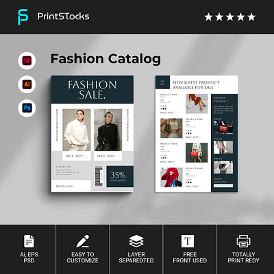 Fashion Catalog Flyer Template branding business business brochure catalog catalog flyer company brochure creative proposal design fashion fashion design flyer flyer design graphic design illustration layout logo product template