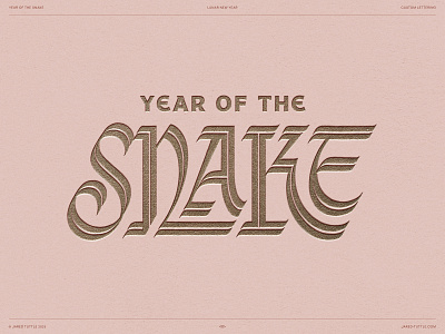 Year of the Snake calligraphy custom lettering design graphic design hand lettering lettering lunar new year sans serif type typography