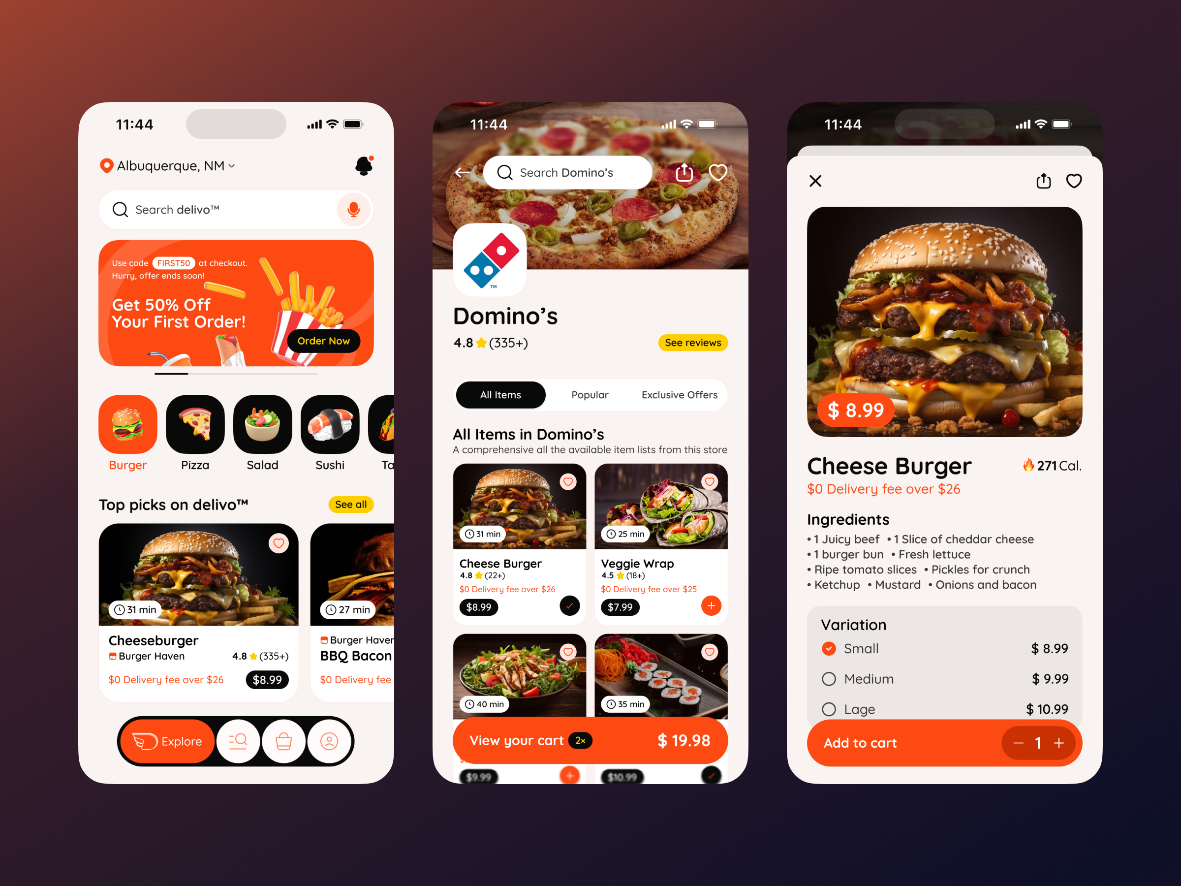 Example of Full Modern Mobile App UI/UX Design