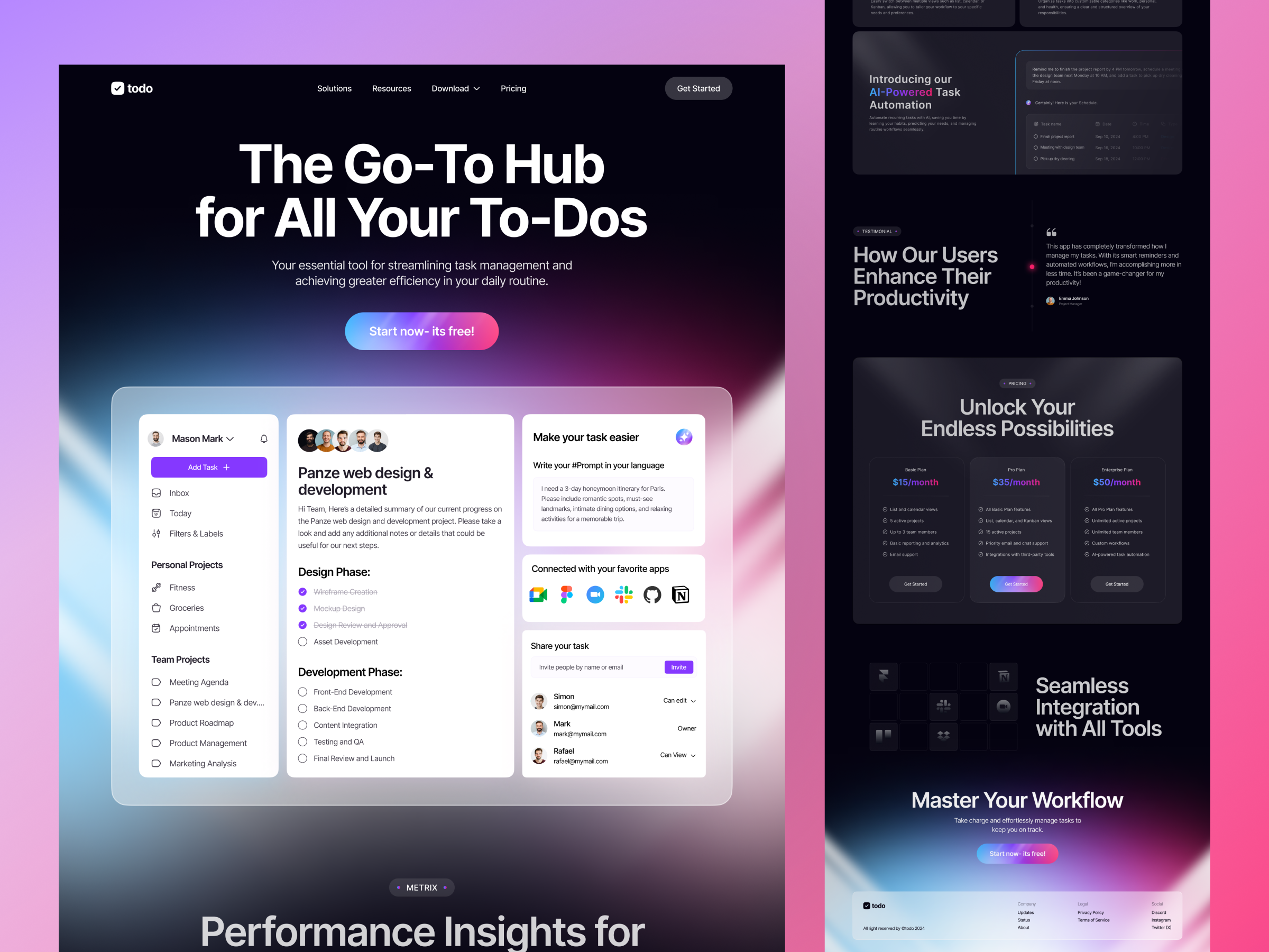 Example of Website Landing Page UI/UX Design