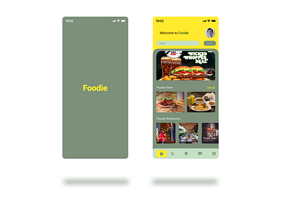 Foodie UI design ui