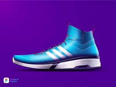 Adidas Shoes | Made in Figma adidas color figma gradient graphic illustration neon shoes vector