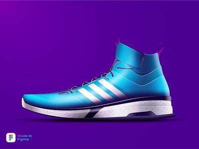 Adidas Shoes | Made in Figma adidas color figma gradient graphic illustration neon shoes vector