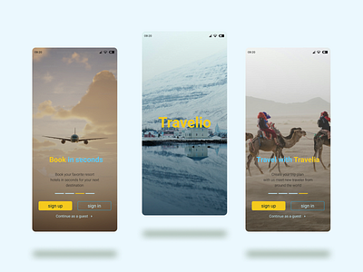 Travelia UI design ui