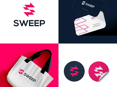 Sweep Logo Design arrows brand identity branding company creative design graphic design innovation letter s logo minimal negative space redesign software techno technology typography vector visual identity