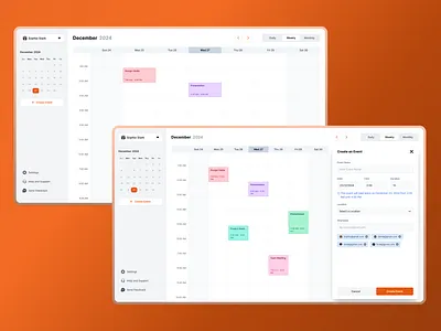 Calendar Integration and Event Automation graphic design ui