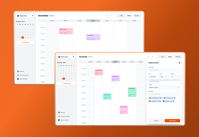 Calendar Integration and Event Automation graphic design ui