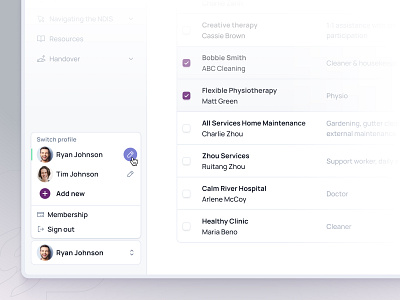 Profile Switch Dropdown - Support Plus SaaS App app dashboard dropdown figma menu minimal product design profile saas settings switch profile ui ui design user dropdown ux web app web design