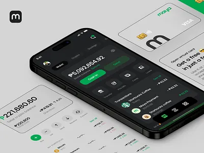 PayMaya Redesign app bank banking card crypto finance mobile ui ux wallet