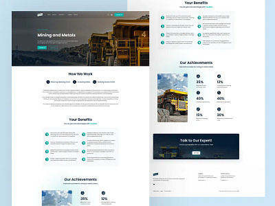 Case Study: Revamping Landing Page Mining & Metals branding cta section figma hero section landing page mining revamp site map ux design ux strategist web design web layout