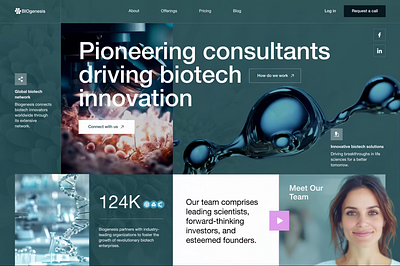 BioTech Futuristic Website & Branding Animation animation biotech brand grid branding design health tech med tech rebrand ui ux web design wesite