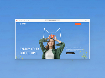 Tomoro Coffee Website Redesign branding coffe design minimalist modern redesign responsive ui uiux user experience user interface visual website