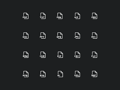 Category - File Format Icons design design icon file format file format icon graphic design icon design icon pack icon set iconify ui