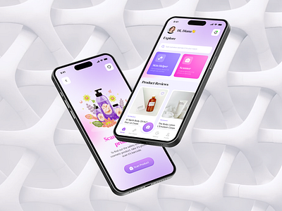 LumiScan | Mobile App Design💄 app branding camera check checker cosmetic design gradient information ingredient ios mobile scan scanner service skin smart suarasa ui