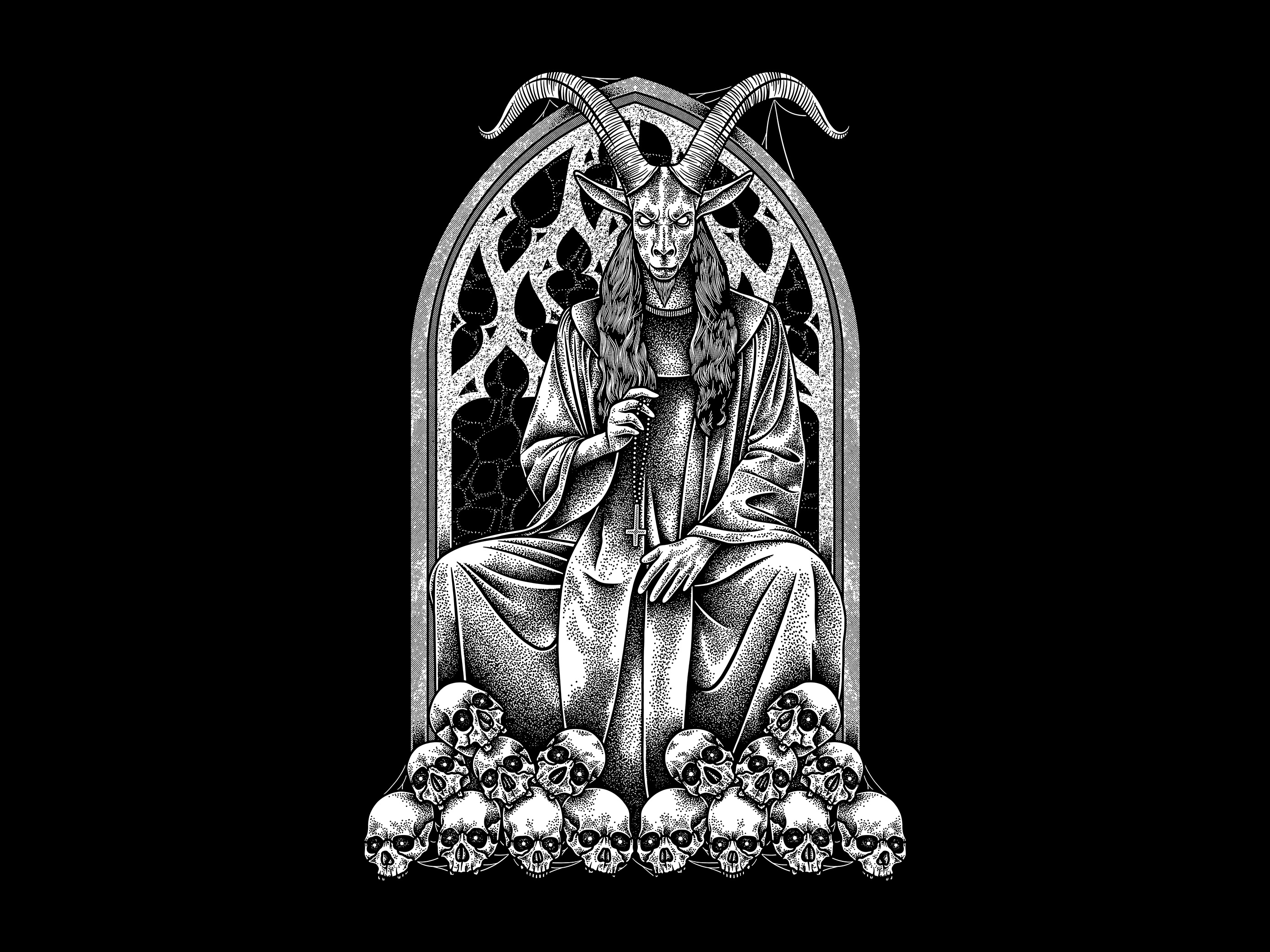 BAPHO apparel art artwork clothing darkart digitalart dotwork drawing illustration pointillism stippling teesdesign