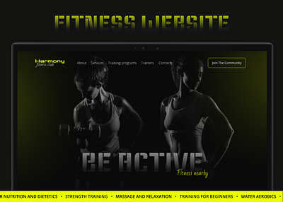 Fitness Website business card website design fitness ui ux web website