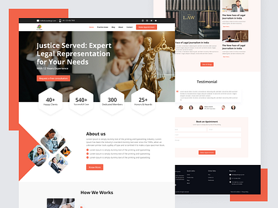 Advocate Law website homepage design homepage ui uiux design website