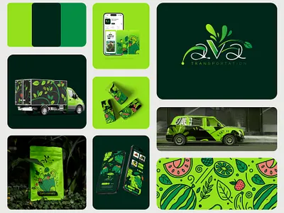 Minimal vegan food transportation logo and brand design brand brand design brand identity branding food graphic design logo logo design moodboard transportation vegan