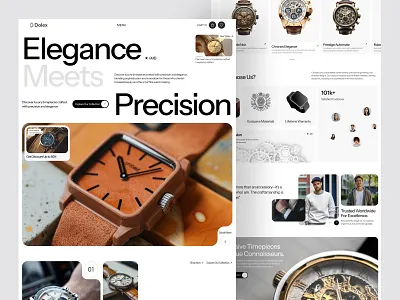 Luxury Watch UI Landing Page Design clock design landing page luxury redesign ui ux watch web website