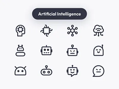 AI Icons - Lineicons 2025 ai ai icons artificial inteligence icons bot bot icons chatgpt deepseek icon library icon pack icons line icons tech technology icons