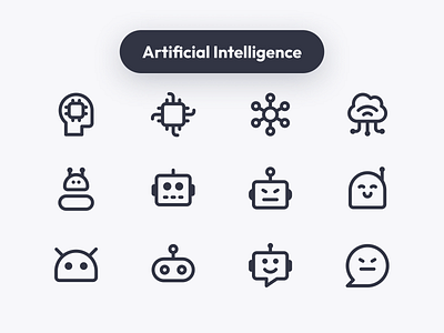 AI Icons - Lineicons 2025 ai ai icons artificial inteligence icons bot bot icons chatgpt deepseek icon library icon pack icons line icons tech technology icons