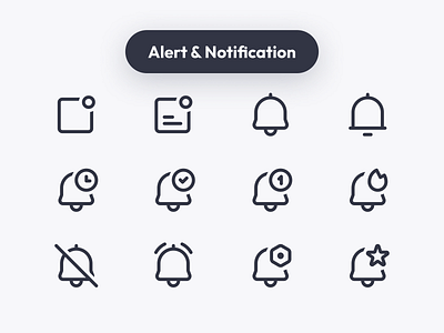 Alert & Notification Icons - Lineicons alert clean clean icon icon library icon pack icon set icons line icons minimal icons notification react ring svg icon ui icon vector