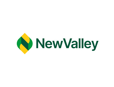 New valley logo farm logo leaf leaf logo letter n minimal modern n logo nature valley