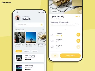 E-Learning App UIUX app course course app dashboard e learning edtech education learning learning app learning platform mobile app mobile ui online class online course online education online learning study app ui ui design ux