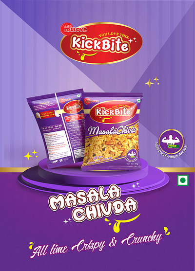 Kickbite Namkeen's brand food kickbite namkeens poster