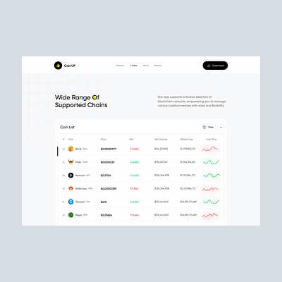 Coin Up :: Landing page 3d animation app branding btc crypto dark eth home page illustration ios landing page meme coin memecoin trump ui web website design