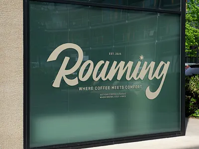 Roaming_Logotype bar branding cafe caligraphy coffeeshop logodesign logotype restaurent typography vector