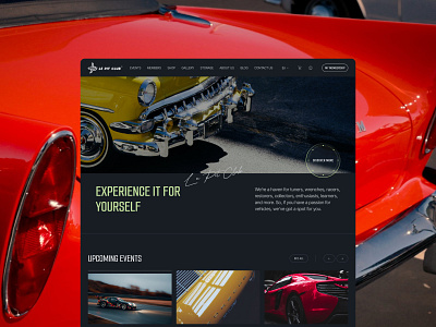 Le Pit Club. Website animation branding classic cars composition design events home page le pit club logo retro cars sport cars typography ui vehicles web website