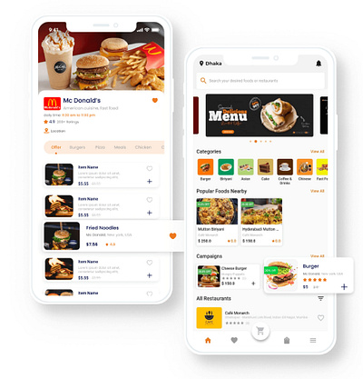 Customer App food app grahic graphic design order app service ui