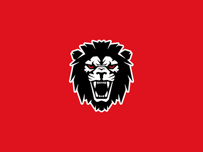 Roaring Lion Logo animal beast bold branding design emblem gaming icon illustration king lion logo mark nature red roaring sports strong vector wildlife