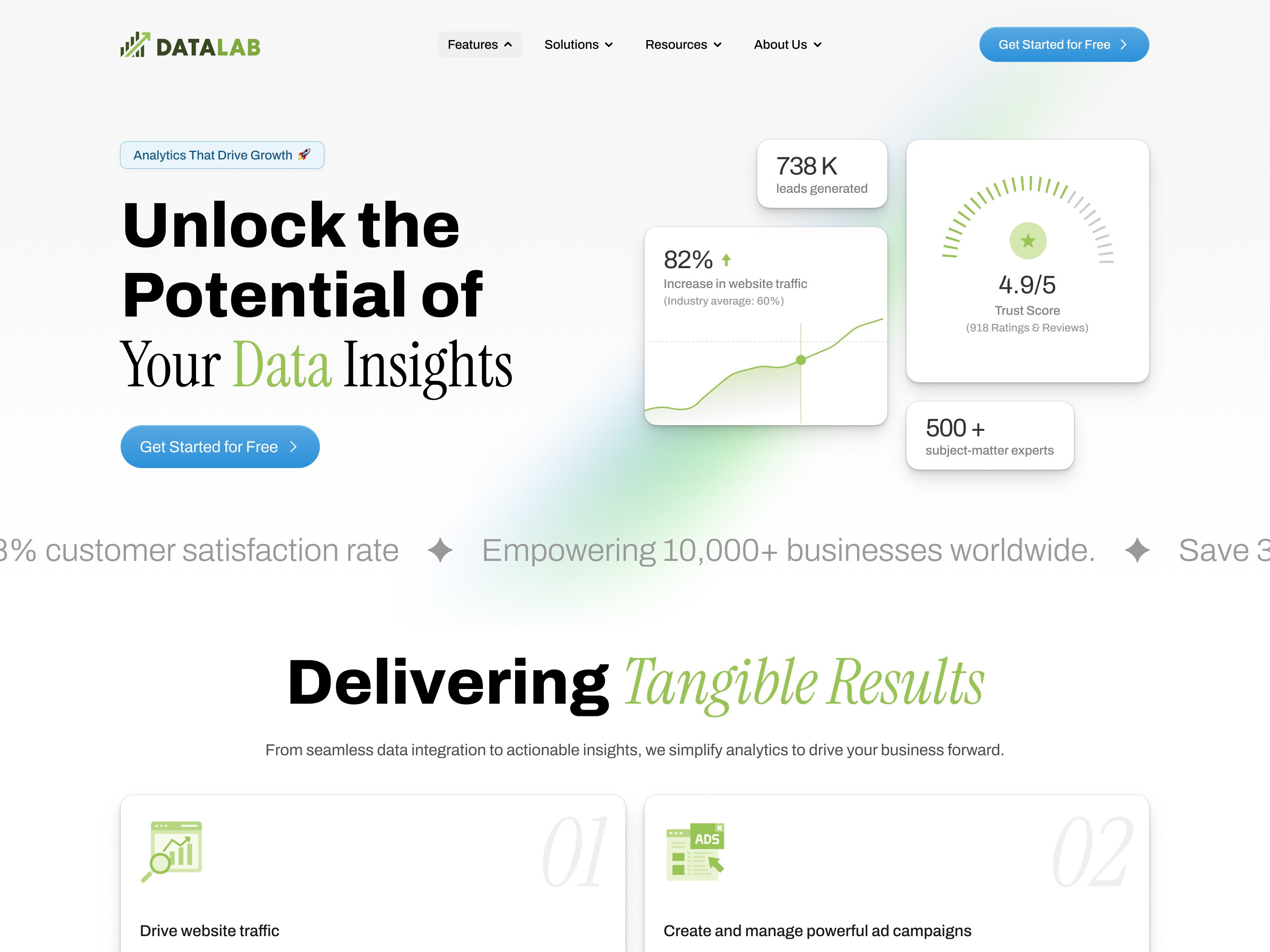 Example of Landing Page Design + Development